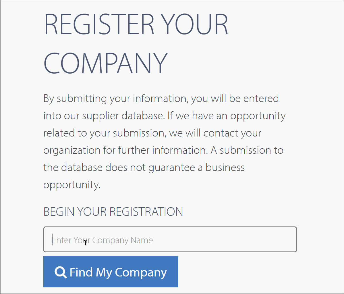 Register your company